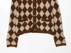 Lucerne Argyle Cardigan for Men – Merino Wool Knit Button Front Sweater Jacket