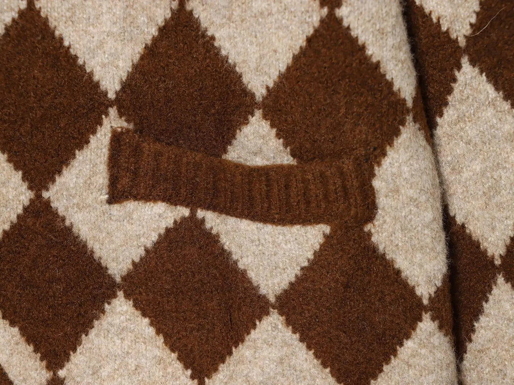 Lucerne Argyle Cardigan for Men – Merino Wool Knit Button Front Sweater Jacket
