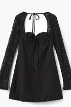 Romantic Flared Sleeve Lace Mini Dress