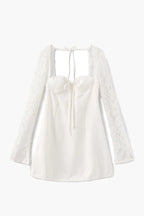 Romantic Flared Sleeve Lace Mini Dress