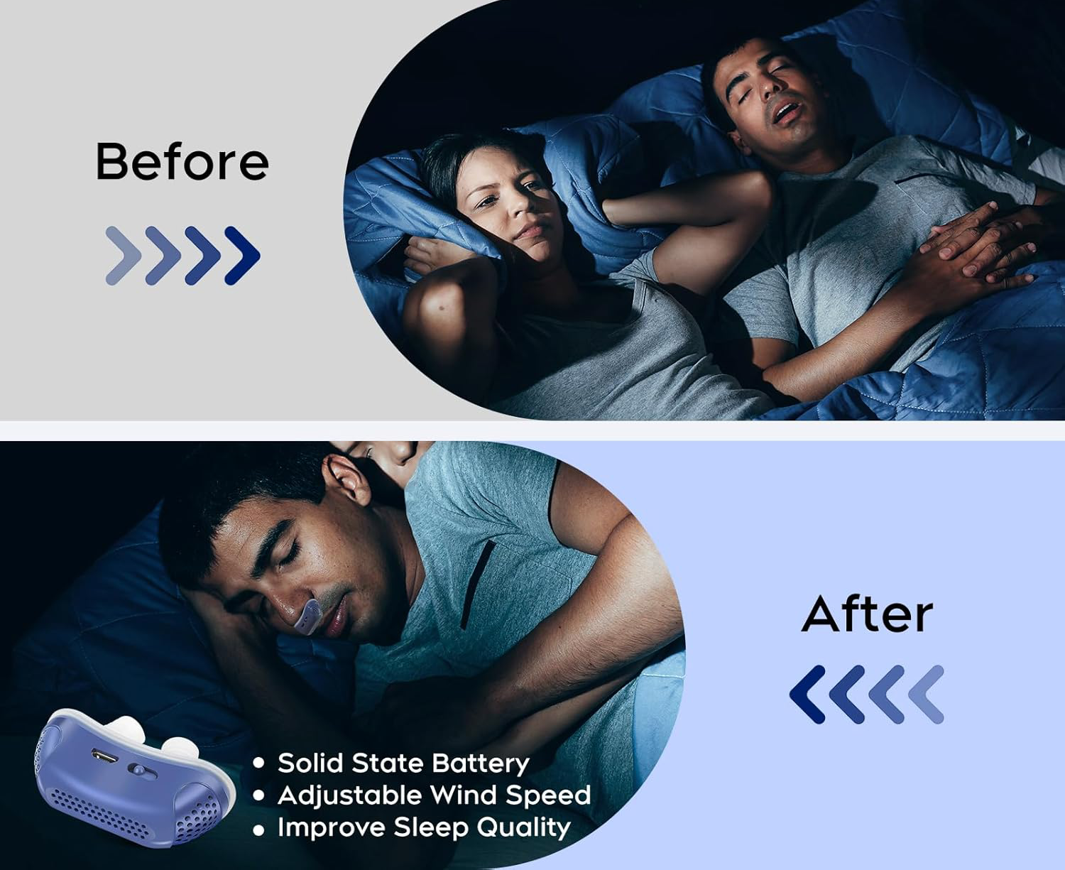 Compact Nasal Breathing Aid for Night Travel