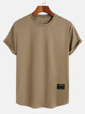 Women’s Stretch Polyester Spandex Regular Fit T-Shirt Soft Lightweight Everyday Casual Basic Short Sleeve Comfortable Stretch Top
