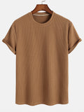 Men's Stretch Comfort Everyday T-Shirt Muscle Fit Ribbed T-Shirt