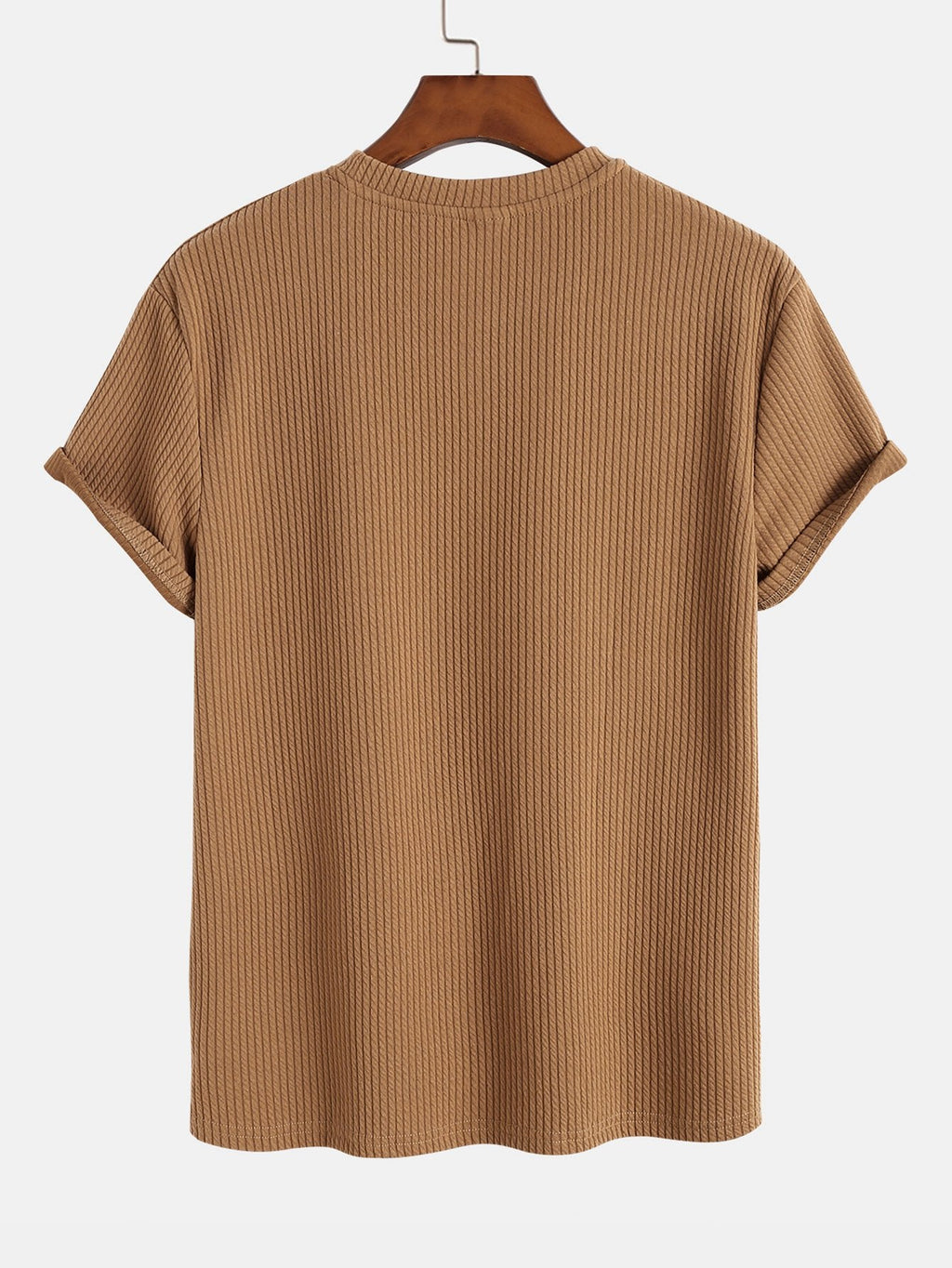Men's Stretch Comfort Everyday T-Shirt Muscle Fit Ribbed T-Shirt