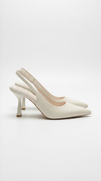 Black Pointed Toe Slingback Heels Women's Sleek Stiletto Slingback Pumps