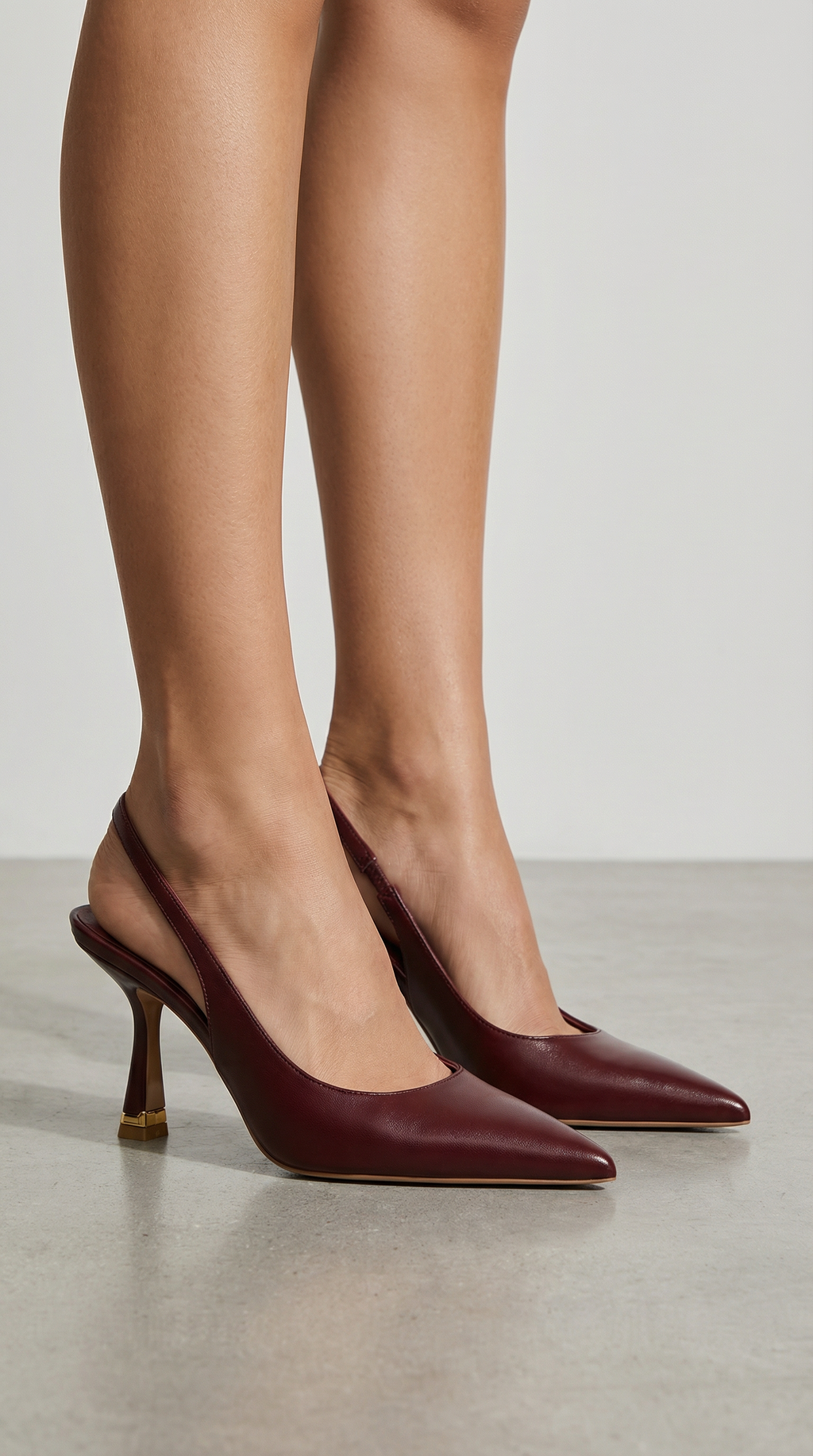 Black Pointed Toe Slingback Heels Women's Sleek Stiletto Slingback Pumps