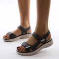 Nicolette Orthopedic Platform Sandals – Women’s Adjustable Ankle Strap Comfort Sandals