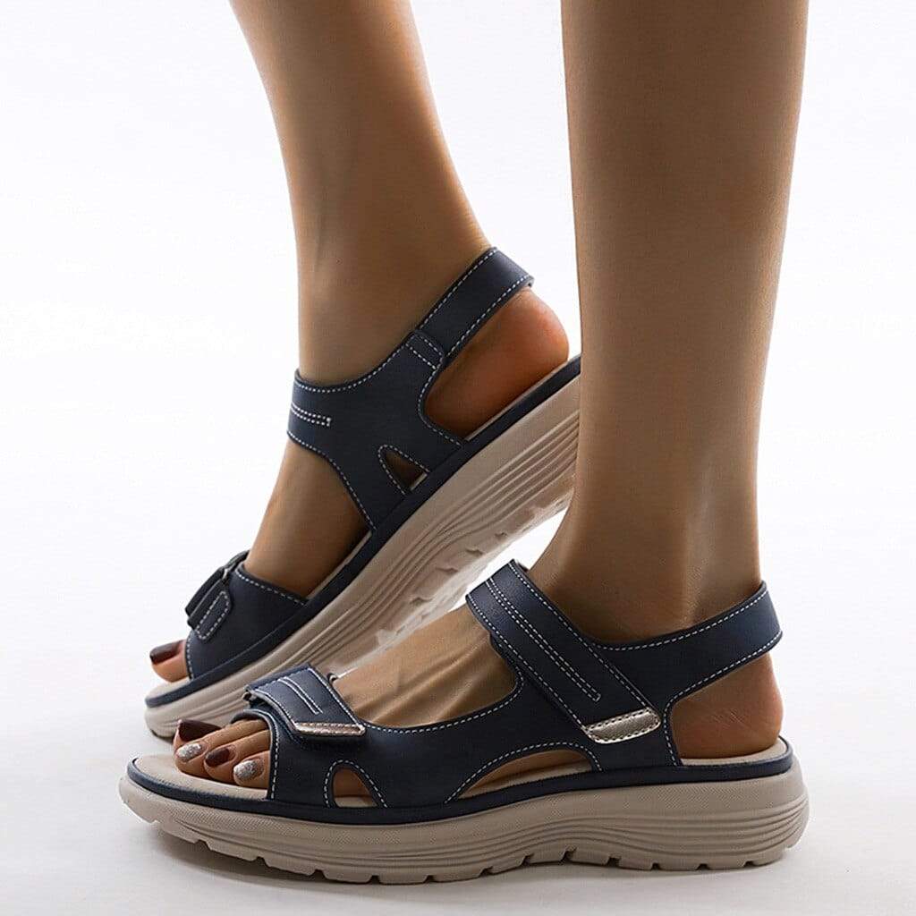 Nicolette Orthopedic Platform Sandals – Women’s Adjustable Ankle Strap Comfort Sandals