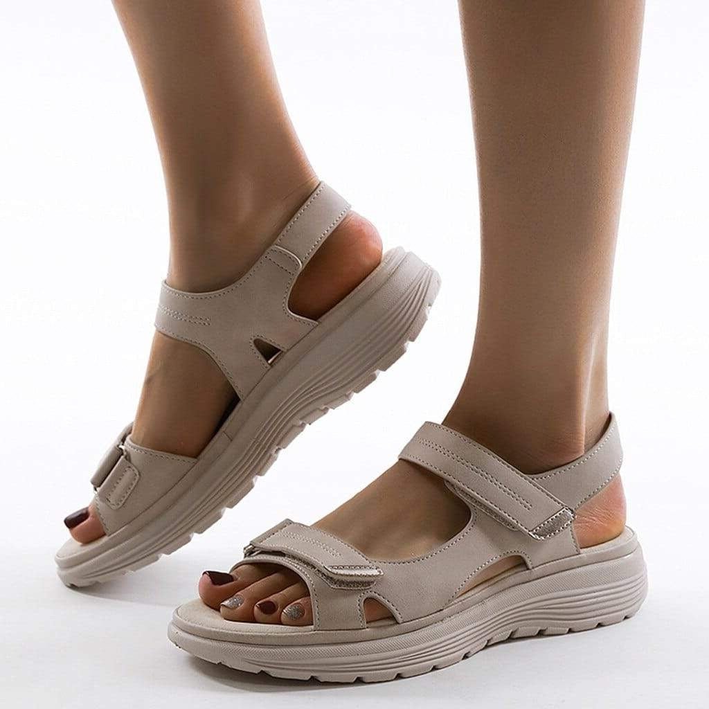 Nicolette Orthopedic Platform Sandals – Women’s Adjustable Ankle Strap Comfort Sandals
