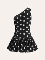 Women’s Backless Cold Shoulder Short Dress – Elegant Sleeveless Occasion Dress