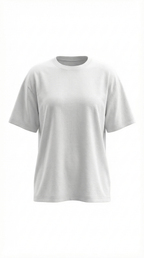 Oriana Oversized T-Shirt — Women’s Heavyweight Relaxed Fit Cropped Sleeve Minimal Luxury Casual Tee
