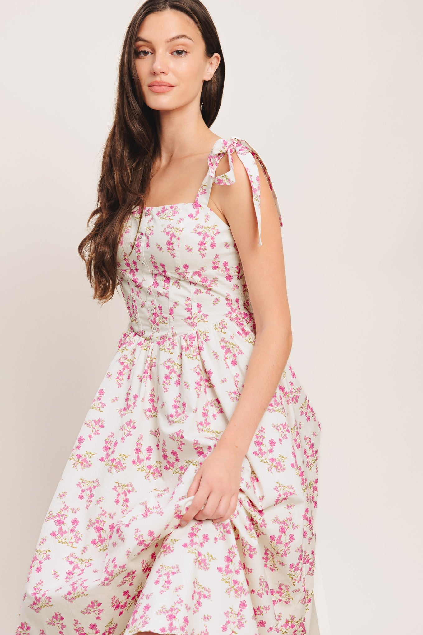 Women’s Dress with Corset Waist & Full Skirt