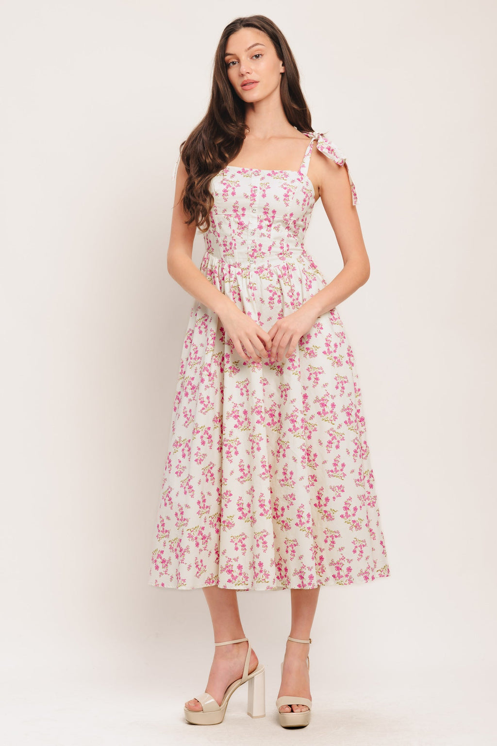 Women’s Dress with Corset Waist & Full Skirt