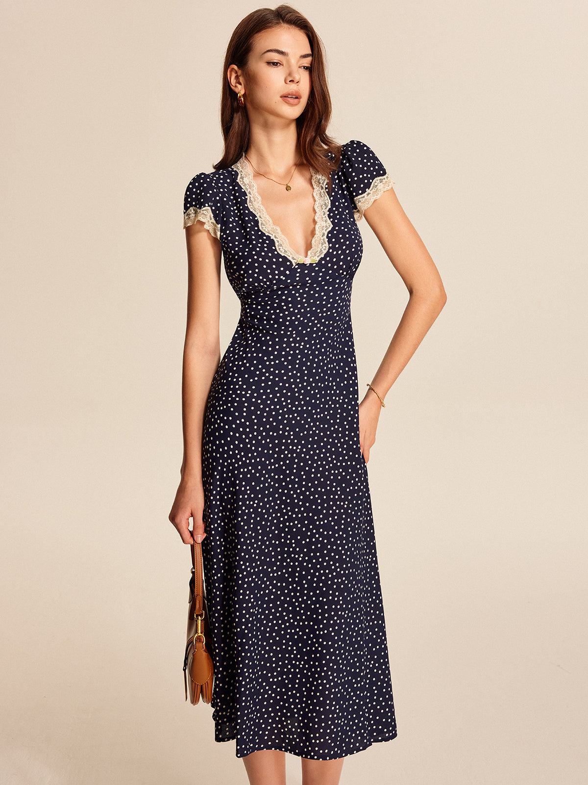 Women’s V-Neck Plain Maxi Dress – Short Sleeve Vacation & Leisure Dress