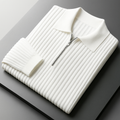 Ethan Quarter-Zip Cotton Sweater for Men – Breathable Ribbed Knit Pullover