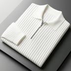 Ethan Quarter-Zip Cotton Sweater for Men – Breathable Ribbed Knit Pullover