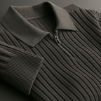 Ethan Quarter-Zip Cotton Sweater for Men – Breathable Ribbed Knit Pullover