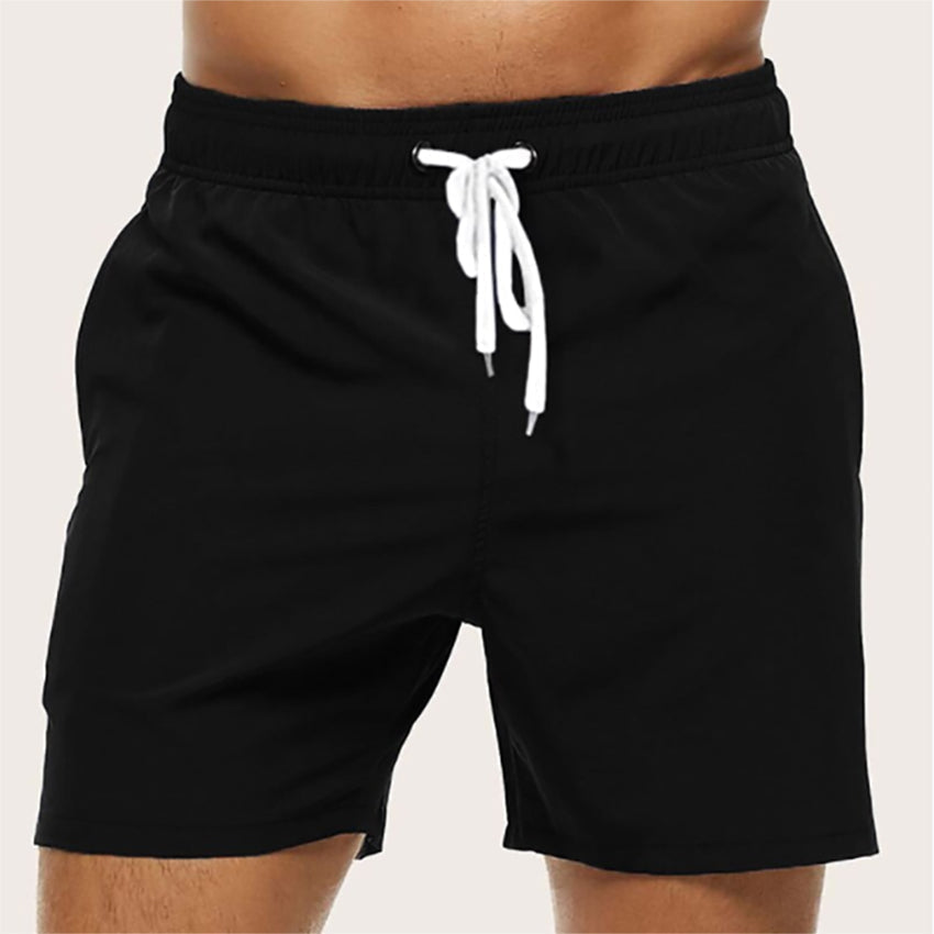 Men’s Quick-Dry Swim Trunks — Lightweight Beach Shorts with Elastic Waist Drawstring Summer Swimwear