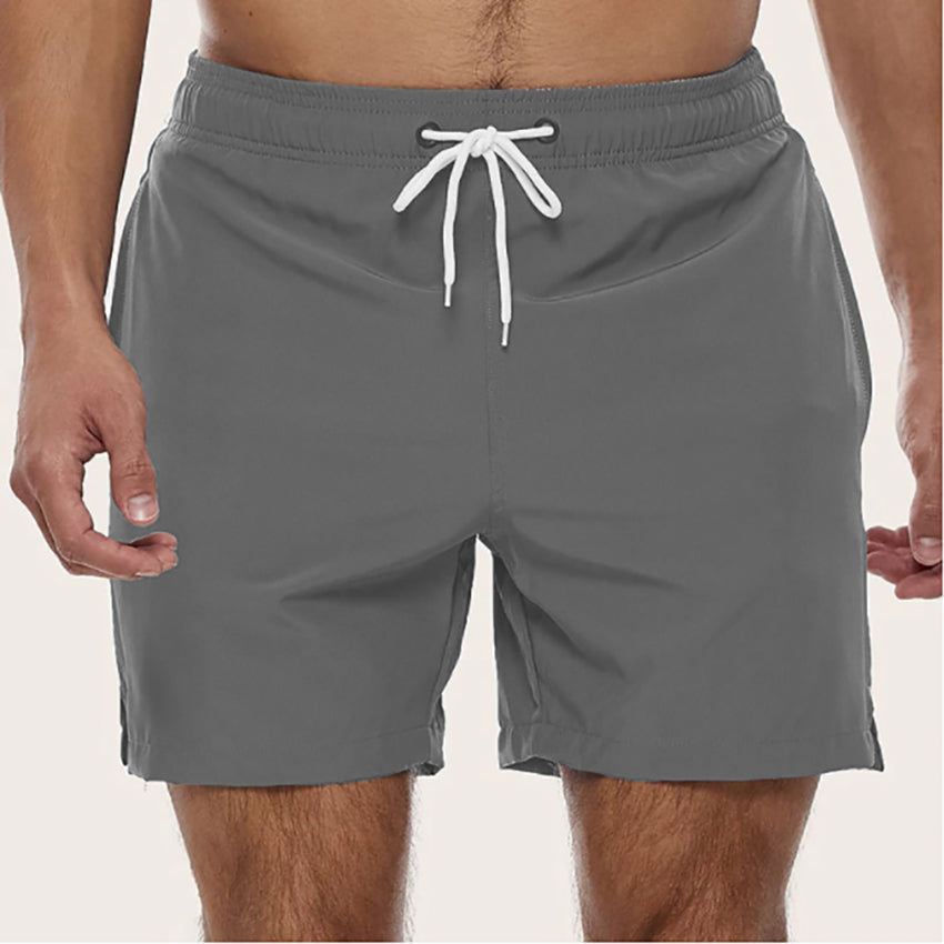 Men’s Quick-Dry Swim Trunks — Lightweight Beach Shorts with Elastic Waist Drawstring Summer Swimwear
