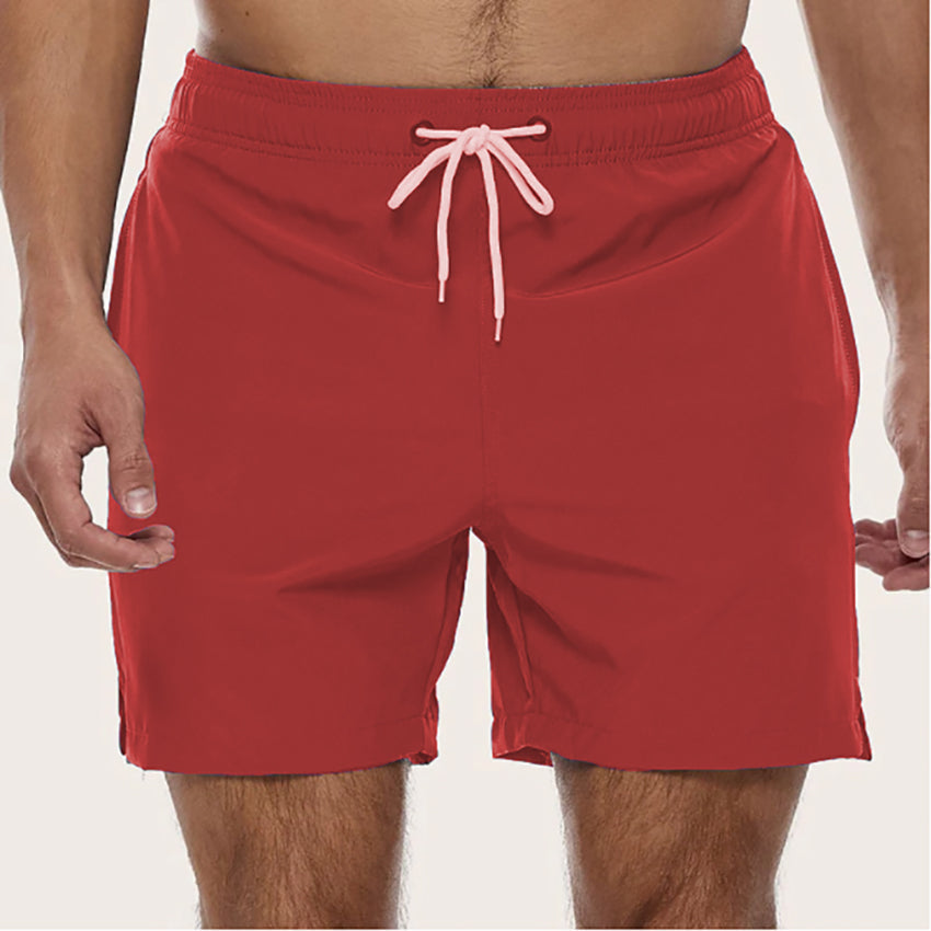Men’s Quick-Dry Swim Trunks — Lightweight Beach Shorts with Elastic Waist Drawstring Summer Swimwear