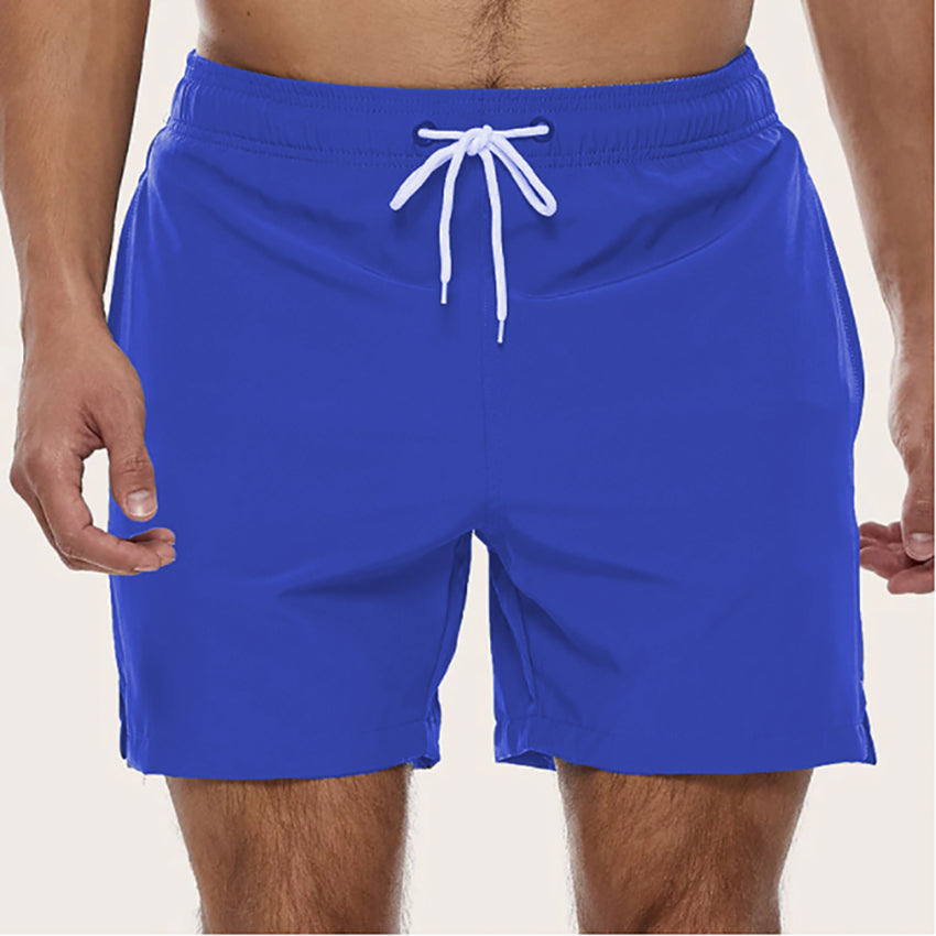 Men’s Quick-Dry Swim Trunks — Lightweight Beach Shorts with Elastic Waist Drawstring Summer Swimwear