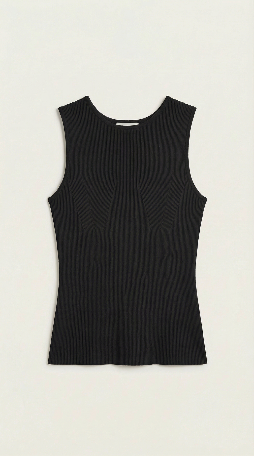 Rain Ribbed Tank Top — Women’s Fitted Stretch Sleeveless Crew Neck Basic Rib Knit Casual Everyday Top