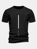 Women’s Striped Slogan Graphic T-Shirt – 100% Cotton Casual Crew Neck Tee
