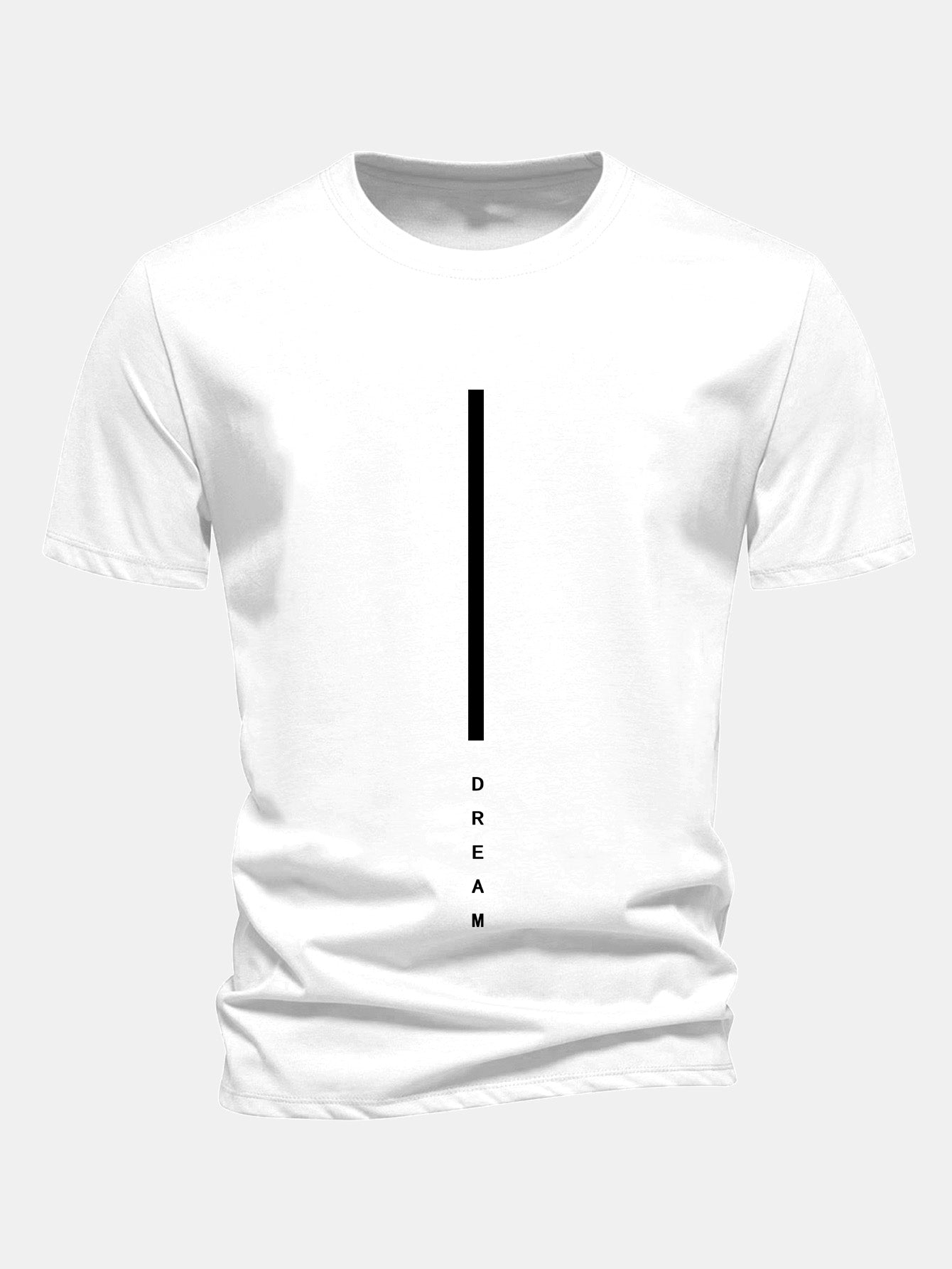 Women’s Striped Slogan Graphic T-Shirt – 100% Cotton Casual Crew Neck Tee
