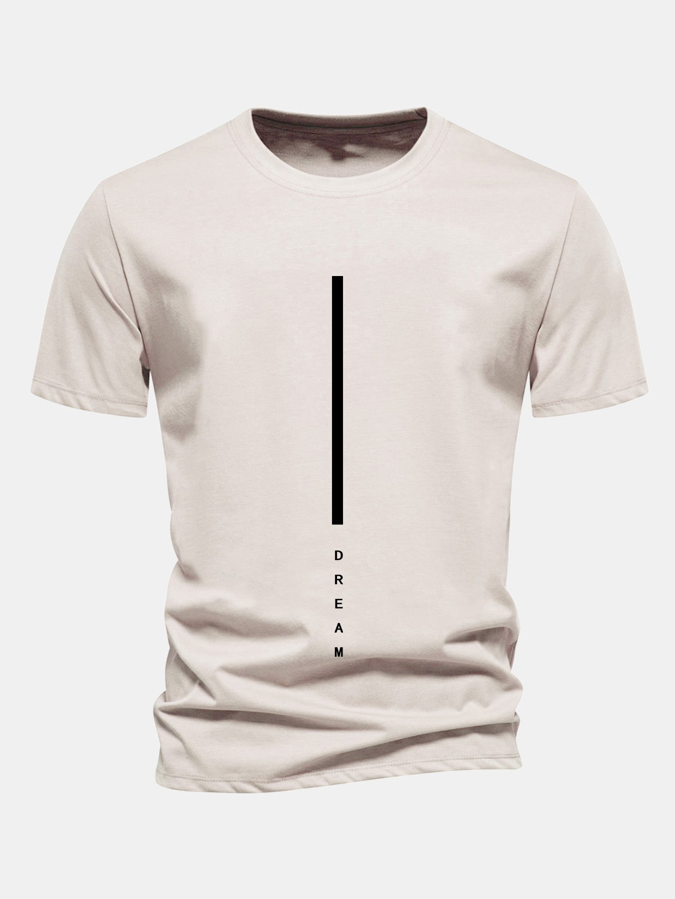 Women’s Striped Slogan Graphic T-Shirt – 100% Cotton Casual Crew Neck Tee