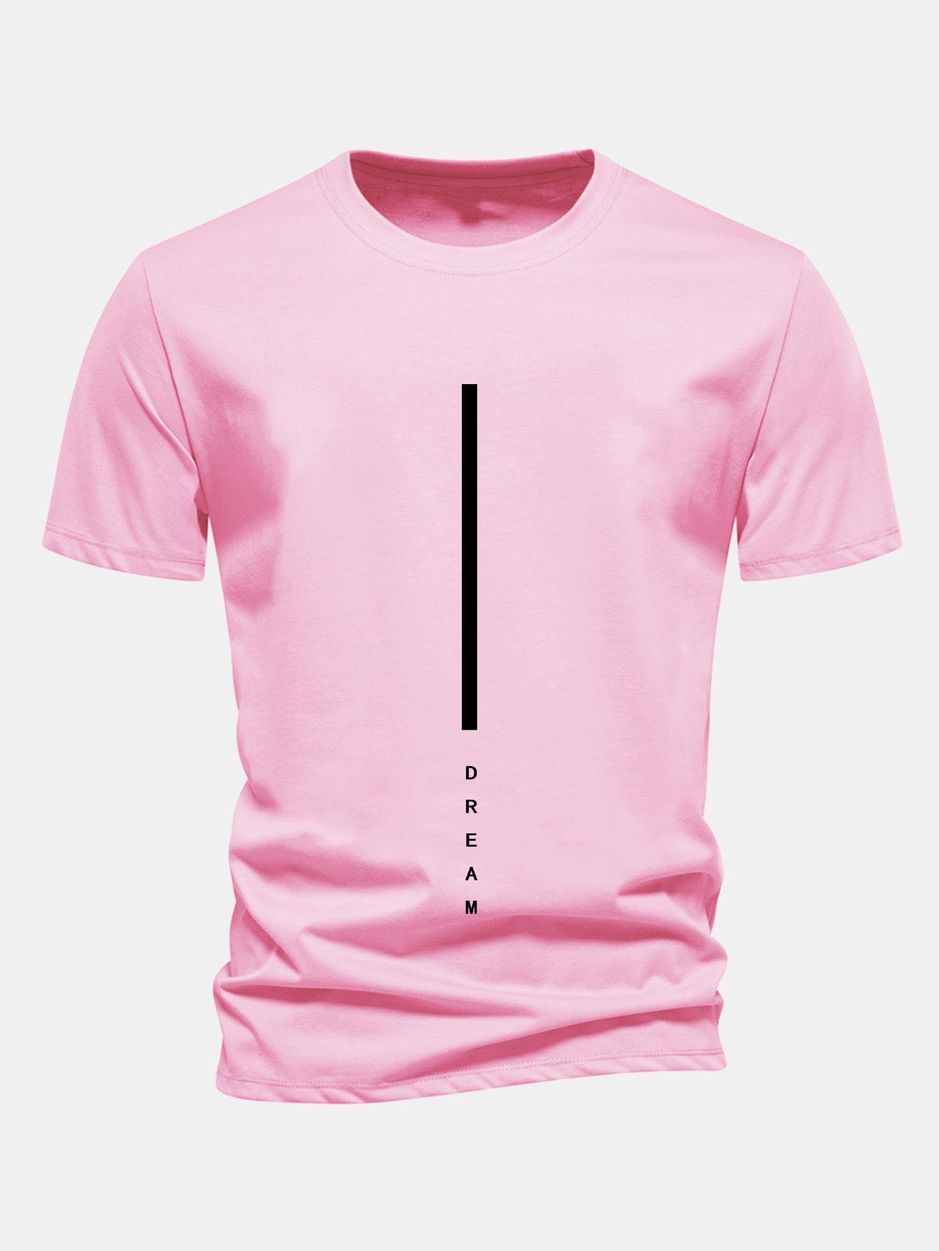 Women’s Striped Slogan Graphic T-Shirt – 100% Cotton Casual Crew Neck Tee