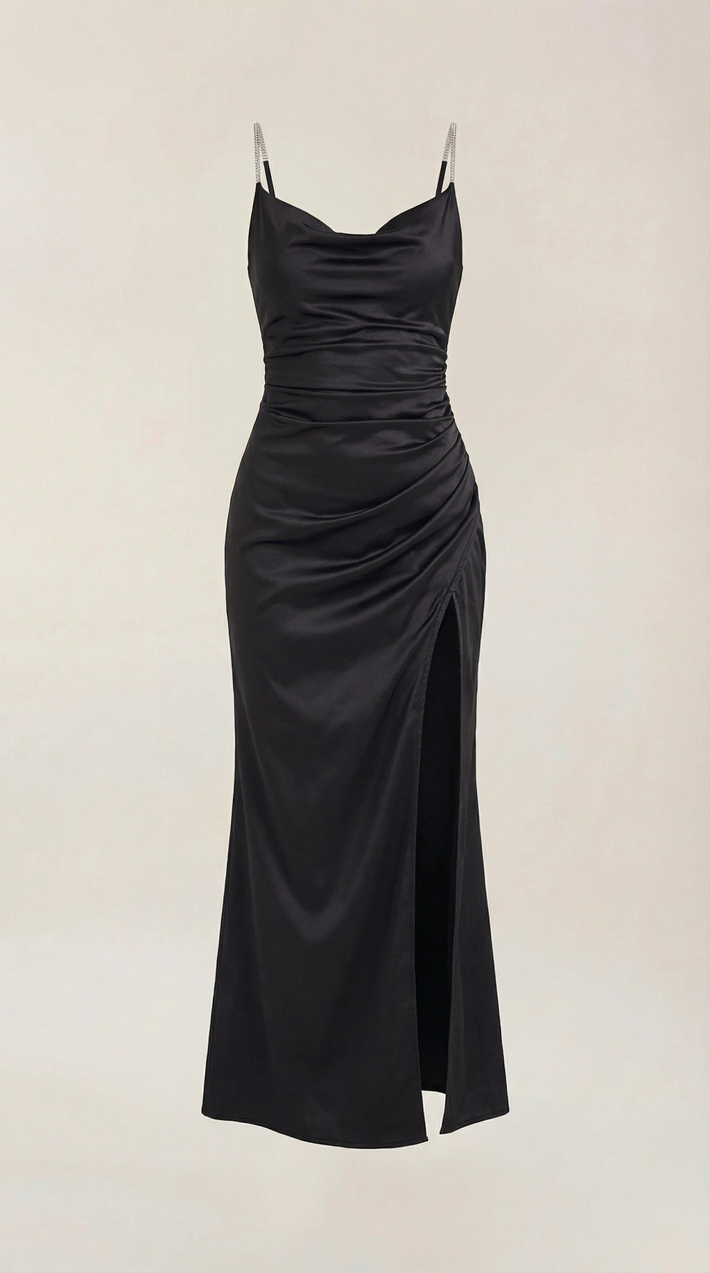 Rhiannon Silky Maxi Slip Dress – Low Back Satin Flowing Elegant Slip Dress
