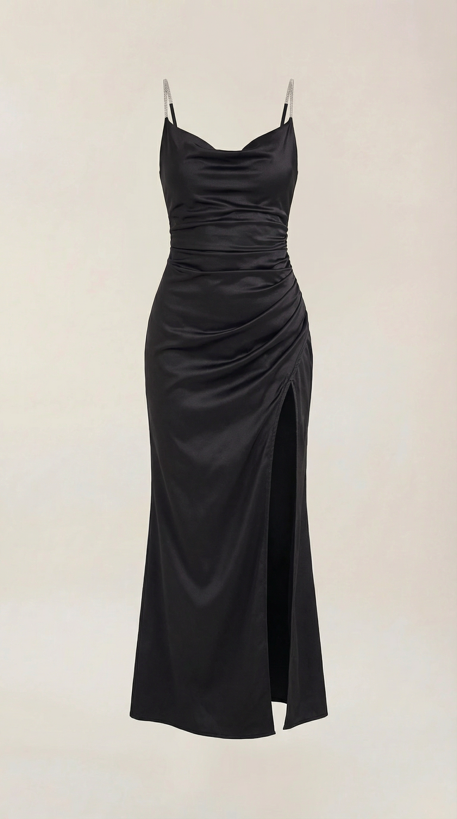 Rhiannon Silky Maxi Slip Dress – Low Back Satin Flowing Elegant Slip Dress