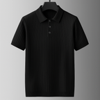 Luca Ribbed Cotton Polo Shirt for Men – Breathable Soft Knit Smart Casual Polo