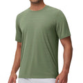 Men’s Crew Neck T-Shirt – Nylon Spandex Short Sleeve Everyday Basic Tee