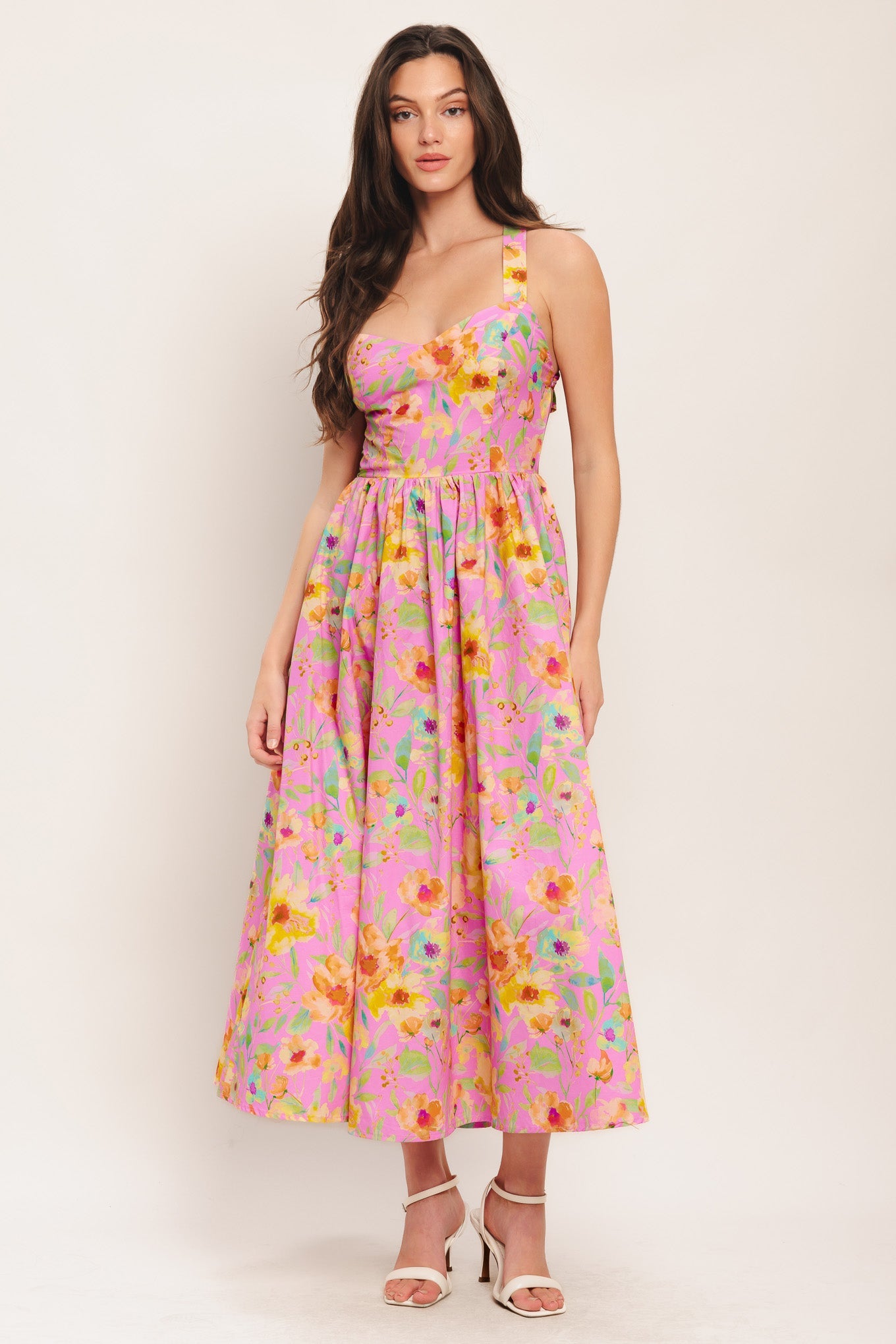 Women's Dress with Sweetheart Neckline