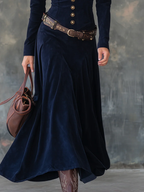 Women’s Faux Suede Maxi Dress – High Neck Slit Sculpted Evening Elegance Dress