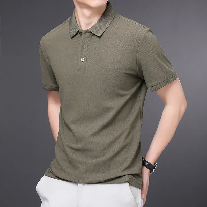 Men’s Classic Cotton Polo Shirt – Tailored Fit Breathable Short Sleeve Casual Top