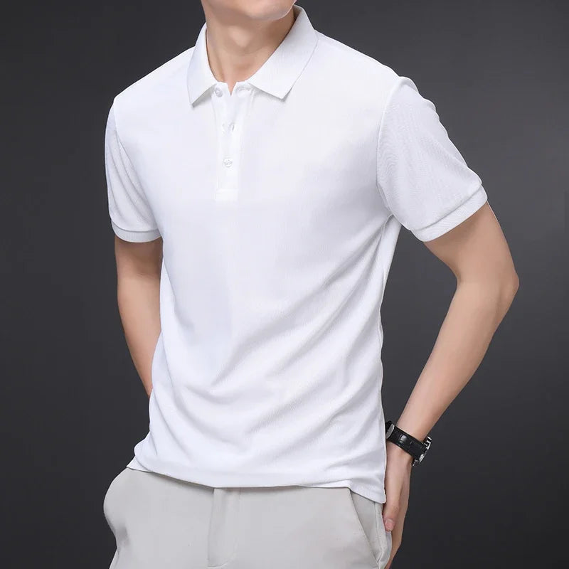 Men’s Classic Cotton Polo Shirt – Tailored Fit Breathable Short Sleeve Casual Top