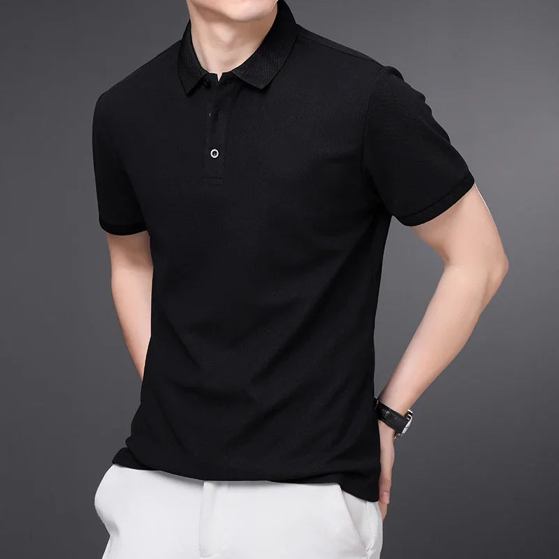 Men’s Classic Cotton Polo Shirt – Tailored Fit Breathable Short Sleeve Casual Top