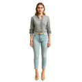 Women’s Cotton Ruffle Collar Bishop Sleeve Blouse – Elegant Long Sleeve Button Down Shirt for Work, Brunch & Smart Casual Outfits