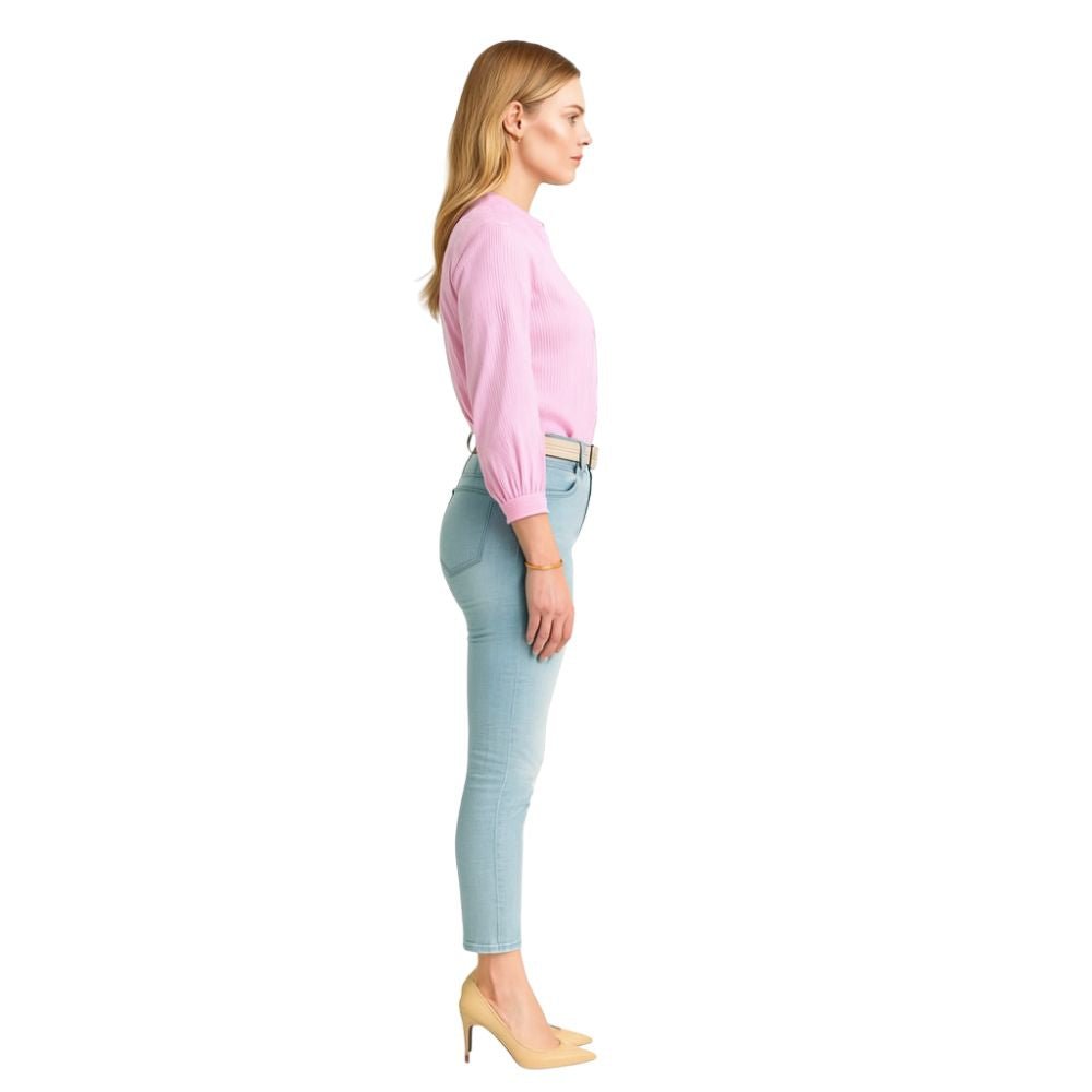 Women’s Cotton Ruffle Collar Bishop Sleeve Blouse – Elegant Long Sleeve Button Down Shirt for Work, Brunch & Smart Casual Outfits