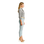 Women’s Cotton Ruffle Collar Bishop Sleeve Blouse – Elegant Long Sleeve Button Down Shirt for Work, Brunch & Smart Casual Outfits