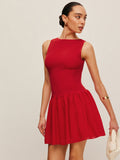 Women’s Sheer Knit Chiffon Mini Dress – Slim Fit Elegant Party & Wedding Dress