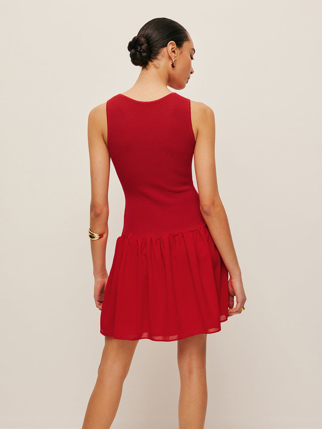 Women’s Sheer Knit Chiffon Mini Dress – Slim Fit Elegant Party & Wedding Dress