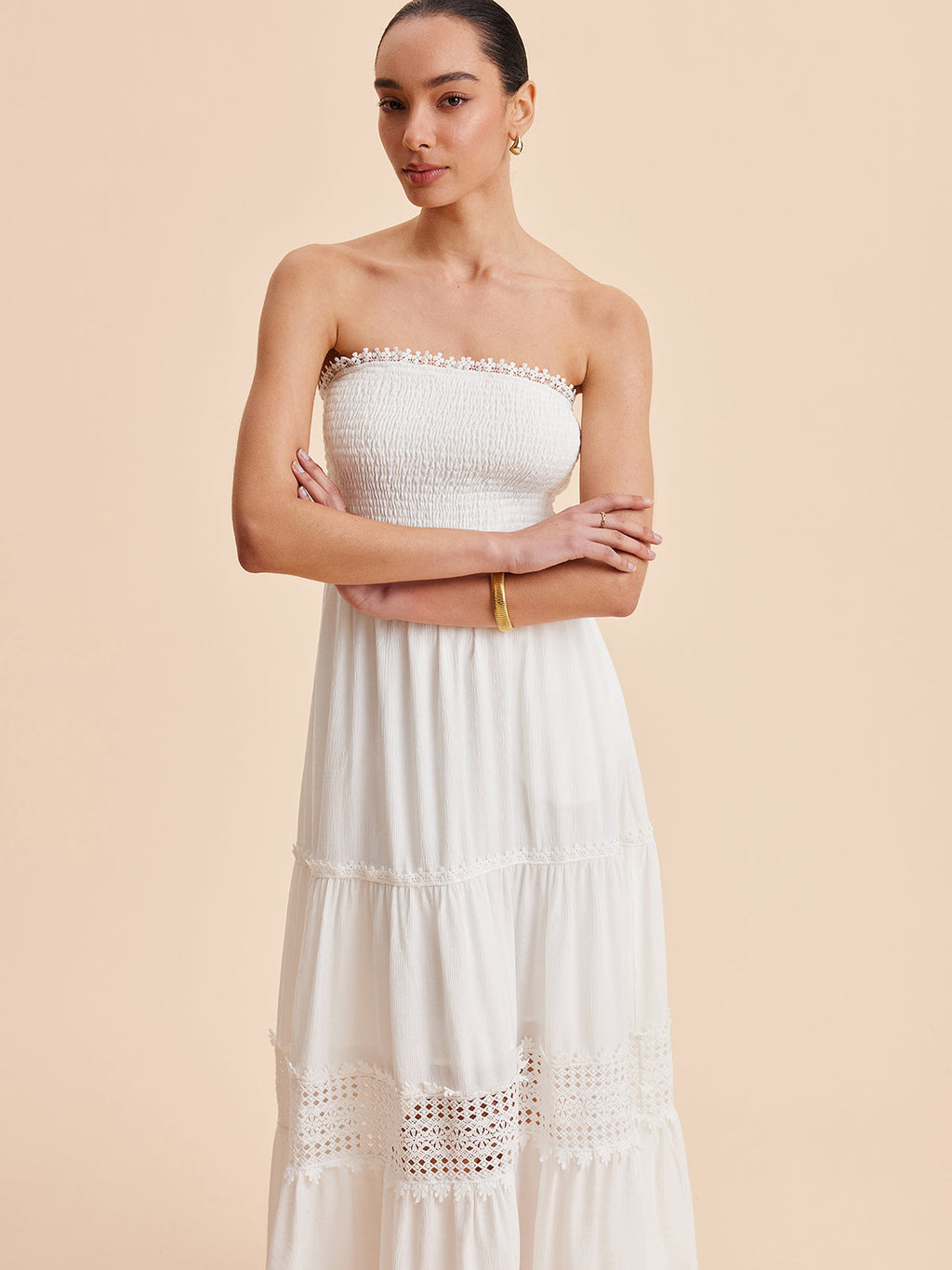 Women’s Sleeveless Maxi Dress with Detachable Shoulder Strap – Casual Vacation Collarless Flowing Dress