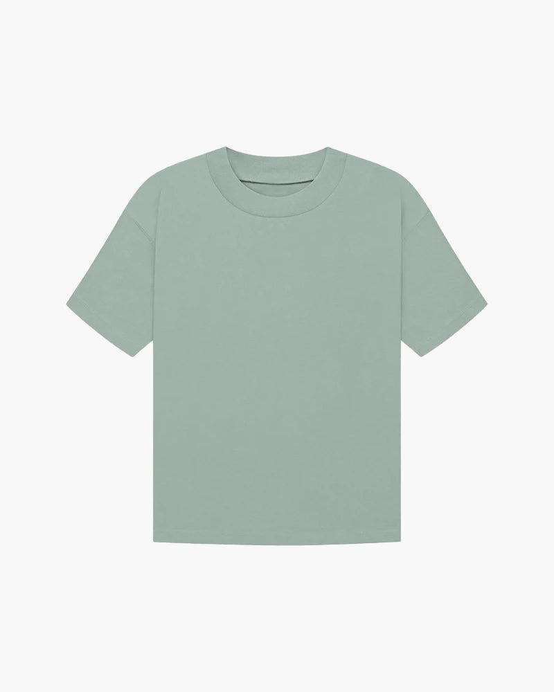 Men’s Mint Green Crew Neck T-Shirt — Soft Cotton Short Sleeve Casual Essential Everyday Basic Tee