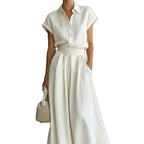 Women’s Loose Fit Two-Piece Pants Set – Elegant Casual Trouser Outfit