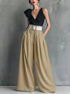 Women’s High-Waisted Wide-Leg Pants – Loose Fit Casual Summer Trousers