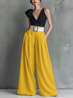 Women’s High-Waisted Wide-Leg Pants – Loose Fit Casual Summer Trousers