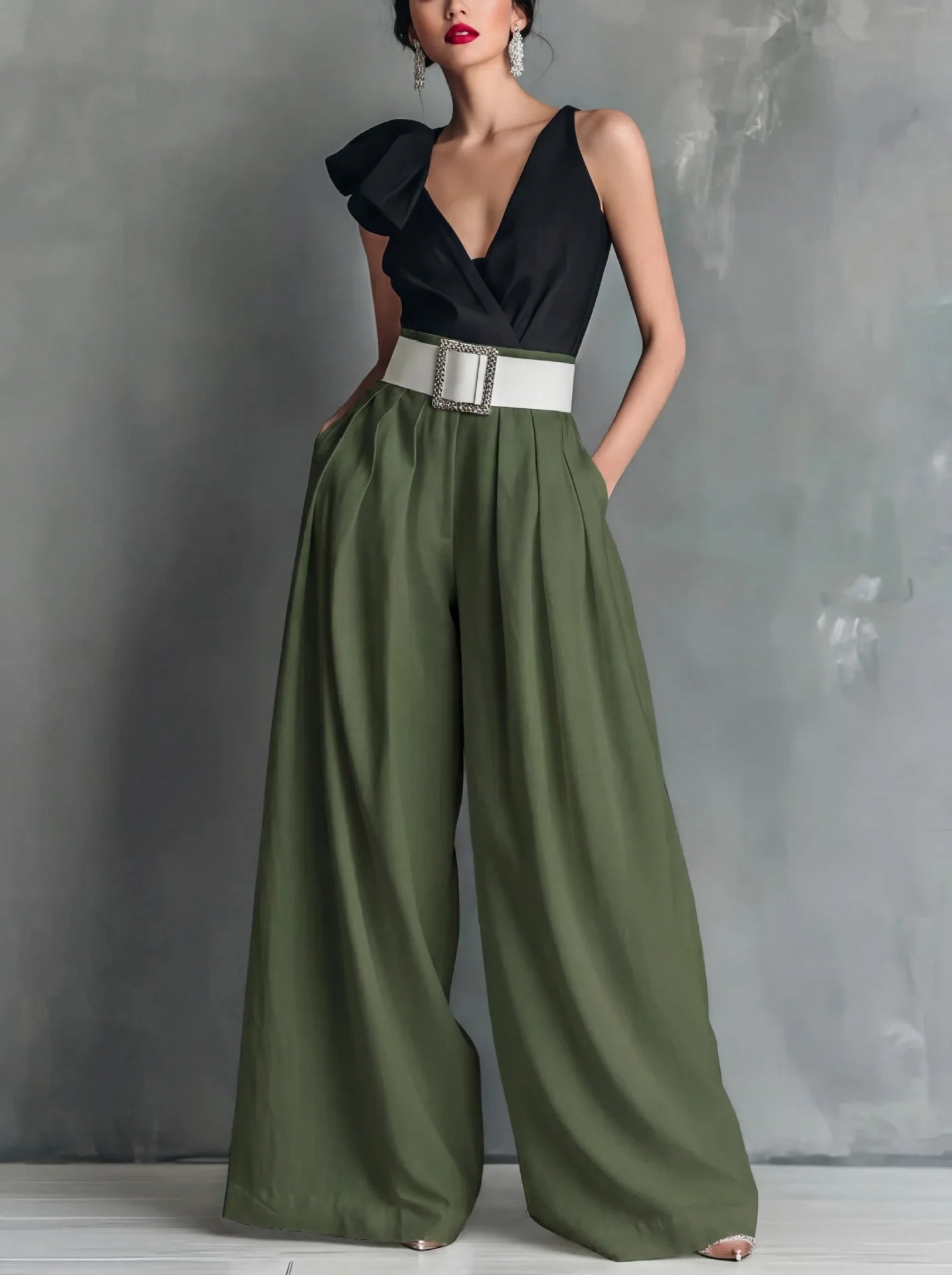 Women’s High-Waisted Wide-Leg Pants – Loose Fit Casual Summer Trousers